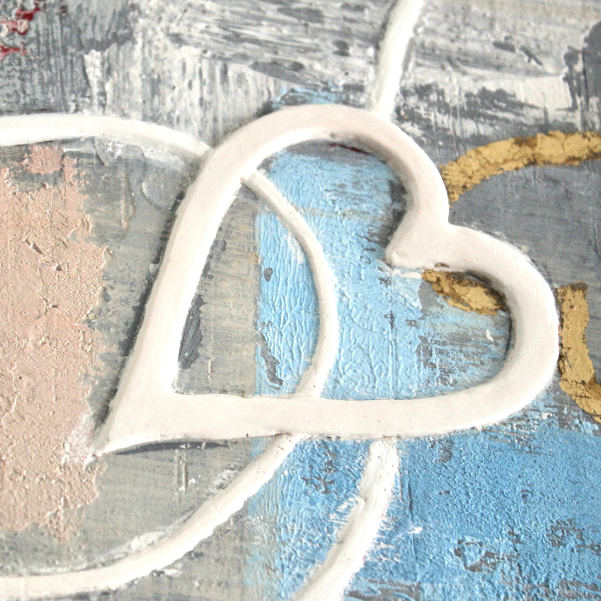 Heart Collection by Theresa Eaton Art, layers of love are put into this piece of art. Dimensional painting painted in Venetian Plaster.